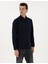 Erkek Lacivert Mikro Desenli Slim Fit Uzun Kollu Gömlek 50316747-VR033 3