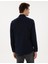 Erkek Lacivert Mikro Desenli Slim Fit Uzun Kollu Gömlek 50316747-VR033 5
