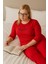 Kırmızı Kadın Büyük Beden Pijama Takımı 1