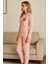 Uzun Kollu Pembe Pijama Takımı H 3