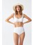 Kadın Basic Beyaz Pedli Yüksek Bel Bikini Takımı 1