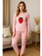 Uzun Kollu Pembe Pijama Takımı Strawberry 2