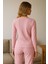Uzun Kollu Pembe Pijama Takımı Strawberry 4