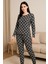 Kadın Pijama Takımı Silik Kalp Modelli Uzun Kollu 1