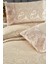 Şal 3 Parça Çift Kişilik Yatak Örtüsü Bej 5