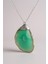 925 Ayar Gümüş Zincirli Yeşil Akik Kadın Kolye (Doğal Taş) 1
