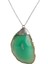 925 Ayar Gümüş Zincirli Yeşil Akik Kadın Kolye (Doğal Taş) 2