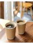 14 Oz Double Wall Kraft Görünüm Karton Bardak + Siyah Kapaklı 25'li 1