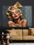 Kırmızı Rujlu Marilyn Monroe Dekoratif Kanvas - Mdf Ahşap Tablo 2