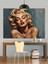 Kırmızı Rujlu Marilyn Monroe Dekoratif Kanvas - Mdf Ahşap Tablo 5