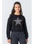 Kız Çocuk Taş Detaylı Yıldız Baskılı Sweatshirt 2