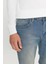 Erkek Petrol Mavisi Ekstra Slim Fit Dar Kesim Pamuklu Esnek Rıss Jean Kot Denim Pantolon 7