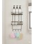 2 Katlı Siyah Kancalı Banyo Duş Rafı, Şampuanlık, Lif/kese Askılı, Paslanmaz Metal, Banyo Düzenleyici - (Tş-02) 2