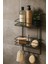 2 Katlı Siyah Kancalı Banyo Duş Rafı, Şampuanlık, Lif/kese Askılı, Paslanmaz Metal, Banyo Düzenleyici - (Tş-02) 5