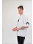 Unisex Bisiklet Yaka Baskılı Oversize T-Shirt - Beyaz 4