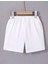 Kadın Beli Lastikli Baskılı Mini Şort - Beyaz 2
