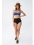 Kadın Straplez Mavi Yüksek Bel Bikini Takımı 1