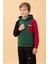Kapüşonlu Parçalı 3 Ip Erkek Çocuk Sweatshirt Yeşil 2