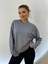Düz Renk Kadın Sweatshirt 1