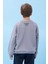 Erkek Çocuk Bisiklet Yaka Mevsimlik Baskılı Sweatshirt Gri 5