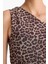 Slim Fit Dar Kesim Leopar Desenli Tek Omuzlu Tül Bluz G2546AX25WN 4