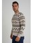 Erkek Jakarlı Desenli Bisiklet Yaka Yılbaşı Yün Kazak TRIST-5348 1