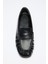 Loafer 2510 - Büzgülü Detaylı Siyah Kadın Loafer 9