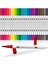 24 Renk Çift Taraflı Dual Tip Brush Pens Fırça Uçlu & Fineliner Sanat Kalemi 1