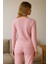 Uzun Kollu Pembe Pijama Takımı Strawberry 4