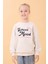 Erkek ve Kız Çocuk Okul Baskılı Bisiklet Yaka Mevsimlik Sweatshirt Taş 1
