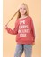 Kız Çocuk Baskılı Bisiklet Yaka Mevsimlik Sweatshirt Kiremit 4