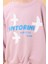Kız Çocuk Oversize Santorini Baskılı Mevsimlik Sweatshirt Açık Gül Rengi 4