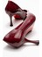 Kadın Stiletto Ayakkabı; Bordo Rugan 4
