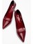 Kadın Stiletto Ayakkabı; Bordo Rugan 5