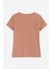 Kadın V Yaka Kısa Kollu Düz T-Shirt 6