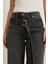 Antrasit Yüksek Bel Kemer Detaylı Wide Leg Jean 4