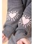Kız Çocuk Baskılı Bisiklet Yaka Mevsimlik Sweatshirt Antrasit 4