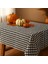 Kazayağı Desenli Duck Kumaş Masa Örtüsü – 120×160 cm | Siyah Beyaz Modern Masa Dekoru 1