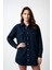 Kadın Oversize Jean Gömlek Lacivert 9