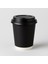 14 Oz Double Wall Siyah Görünüm Karton Bardak + Siyah Kapaklı 50'li 1