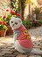 Şeker Pembe Renkli Kedi ve Köpek Kıyafeti Elbisesi Sarı Kedi Baskılı 6