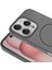 Apple iPhone 16 Plus Uyumlu Magsafe Özellikli Içi Kadife Silikon Aqua Kapak Gri 3