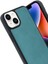 Apple iPhone 15 Uyumlu Premium Suni Deri Aras Kapak Açık Yeşil 2