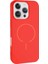 Apple iPhone 15 Uyumlu Magsafe Özellikli Içi Kadife Silikon Aqua Kapak Kırmızı 1