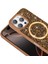 Apple iPhone 16 Pro Max Uyumlu Magsafe Özellikli Taş Kabartmalı Lime Kapak Gold 2