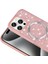 Apple iPhone 15 Uyumlu Magsafe Özellikli Taş Kabartmalı Lime Kapak Pembe 3
