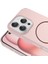 Apple iPhone 14 Pro Max Uyumlu Magsafe Özellikli Içi Kadife Silikon Aqua Kapak Açık Pembe 3