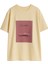 Bej Bisiklet Yaka Kısa Kollu Oversiize T-Shirt 1