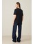 Siyah Bisiklet Yaka Kısa Kollu Kalp Detaylı Basic T-Shirt 4