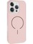 Apple iPhone 16 Pro Uyumlu Magsafe Özellikli Içi Kadife Silikon Aqua Kapak Açık Pembe 1
